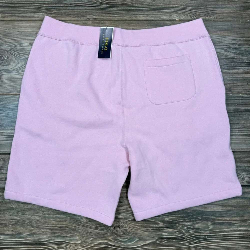 Polo Ralph Lauren Mens Size XXL Fleece Sweat Shorts Pink Pony Logo NWT
